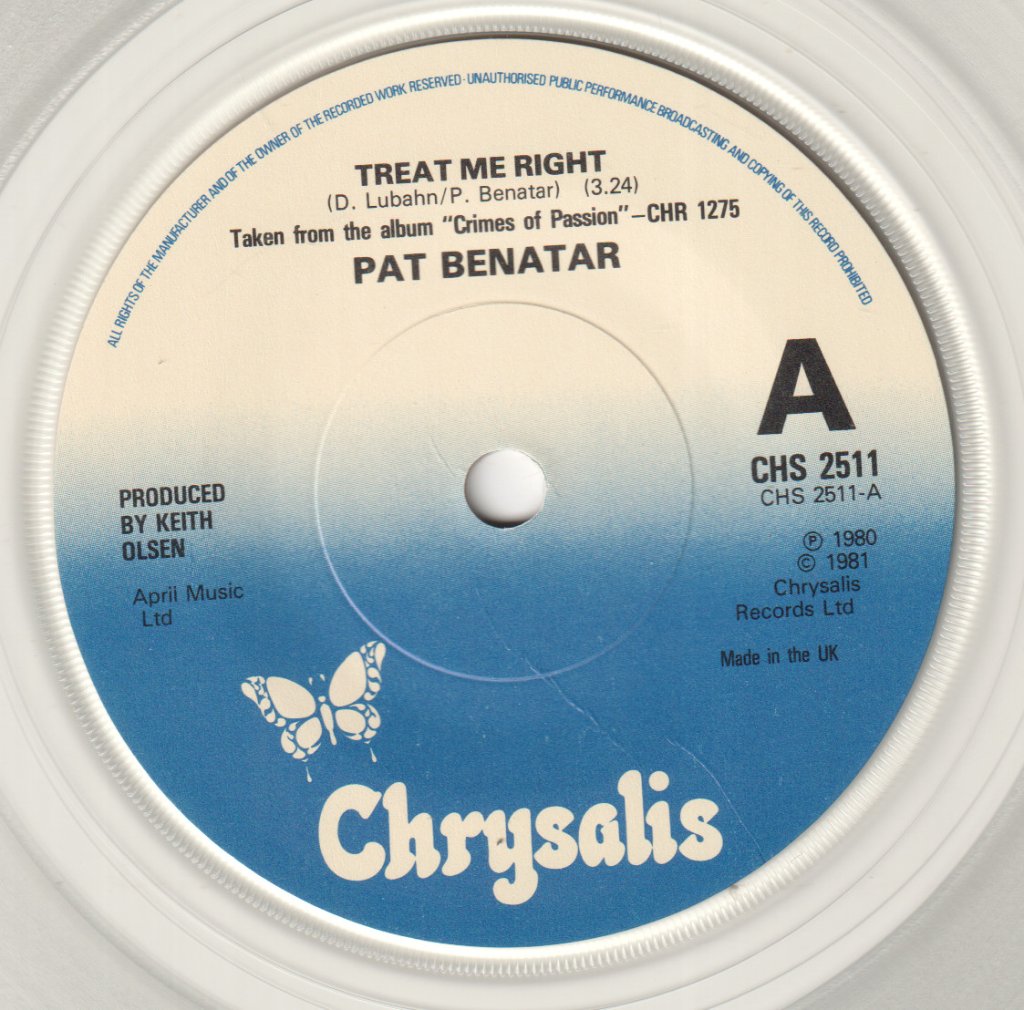 Pat Benatar - Treat Me Right - 7 Inch