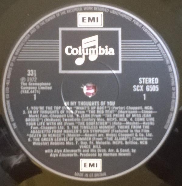vince hill with alyn ainsworth and his orchestra - In My Thoughts Of You - Lp