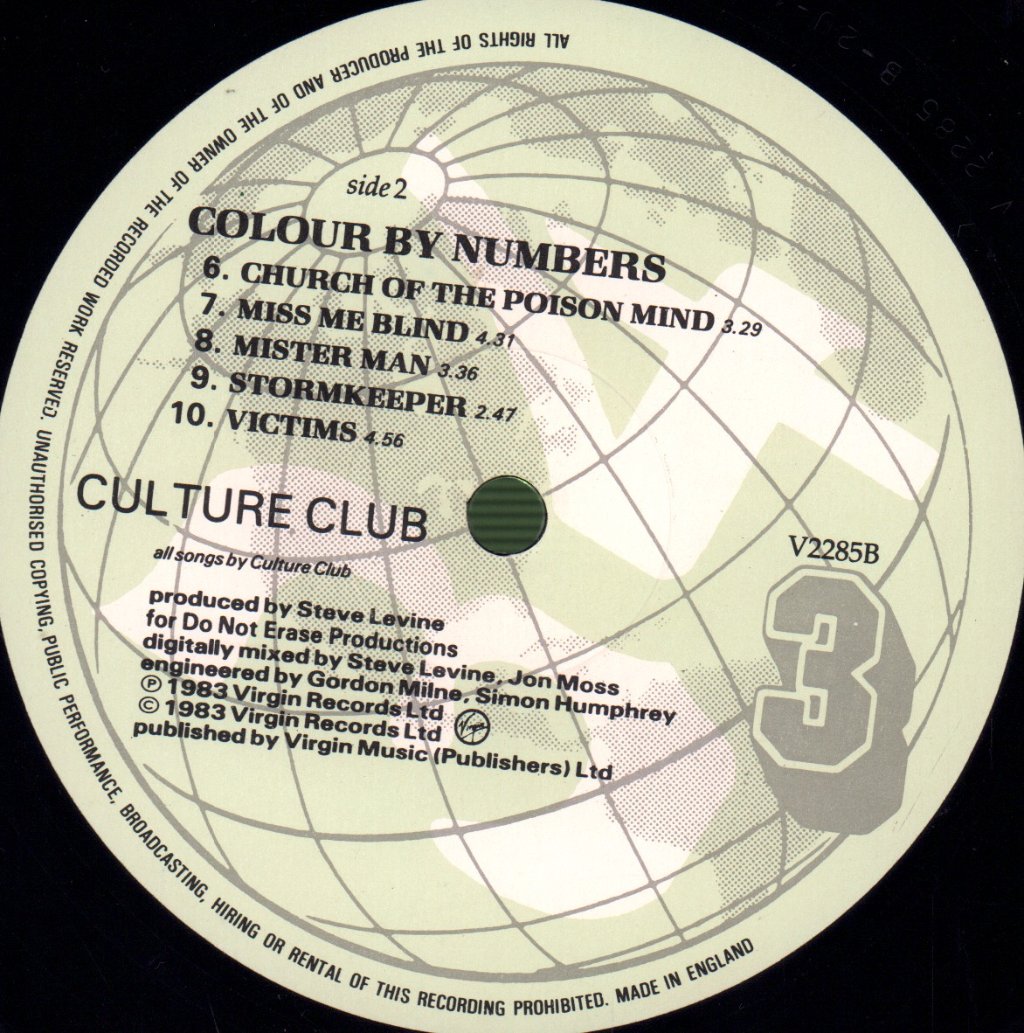 Culture Club - Colour By Numbers - Lp