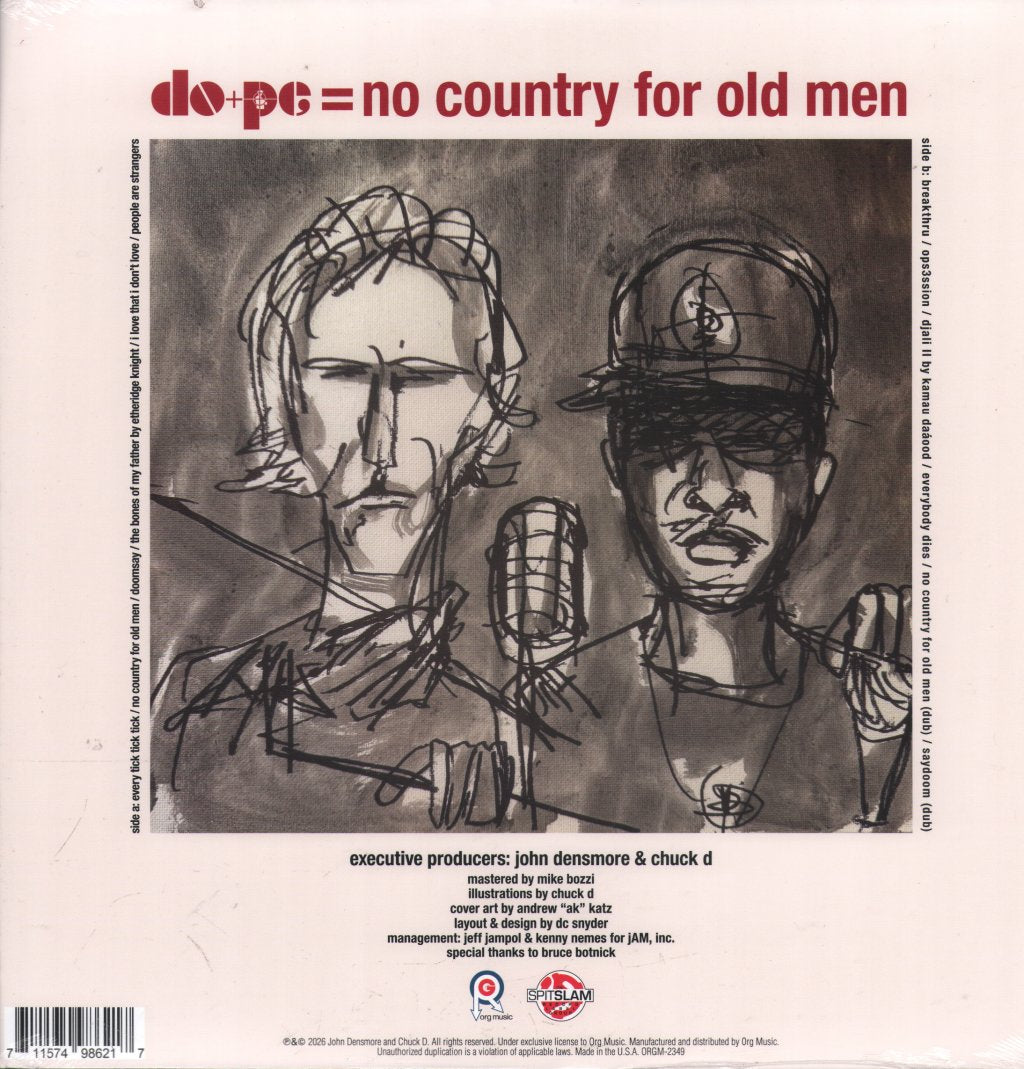 Chuck D and John Densmore - doPE = No Country For Old Men - Lp