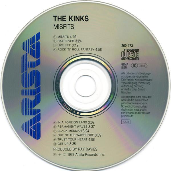 Kinks - Misfits - Cd