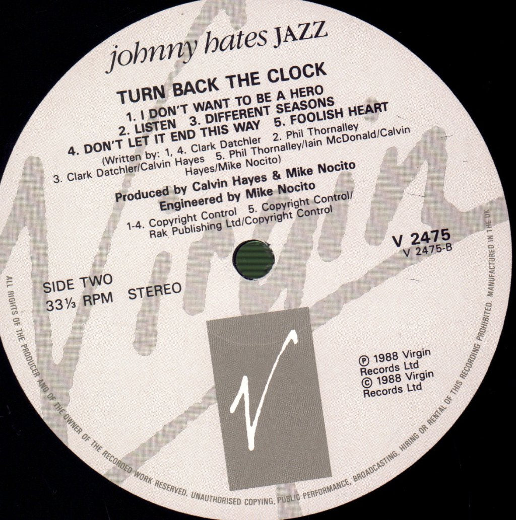 Johnny Hates Jazz - Turn Back The Clock - Lp