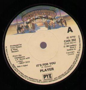 Player (Late 70'S Group) - It's For You - 7 Inch