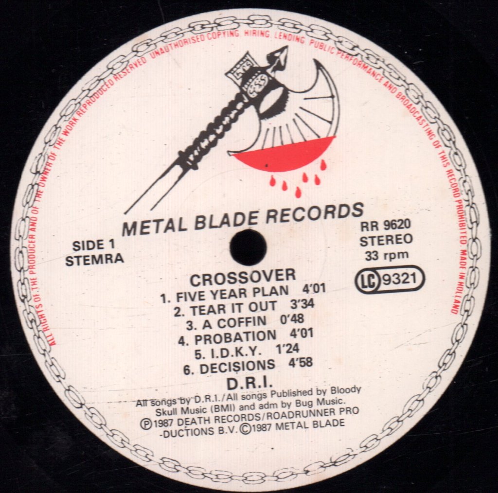 D.R.I. - Crossover - Lp