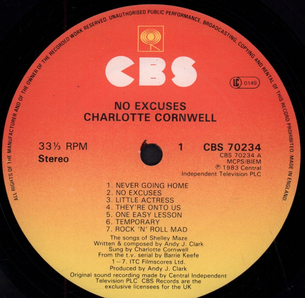Charlotte Cornwell - No Excuses - Lp
