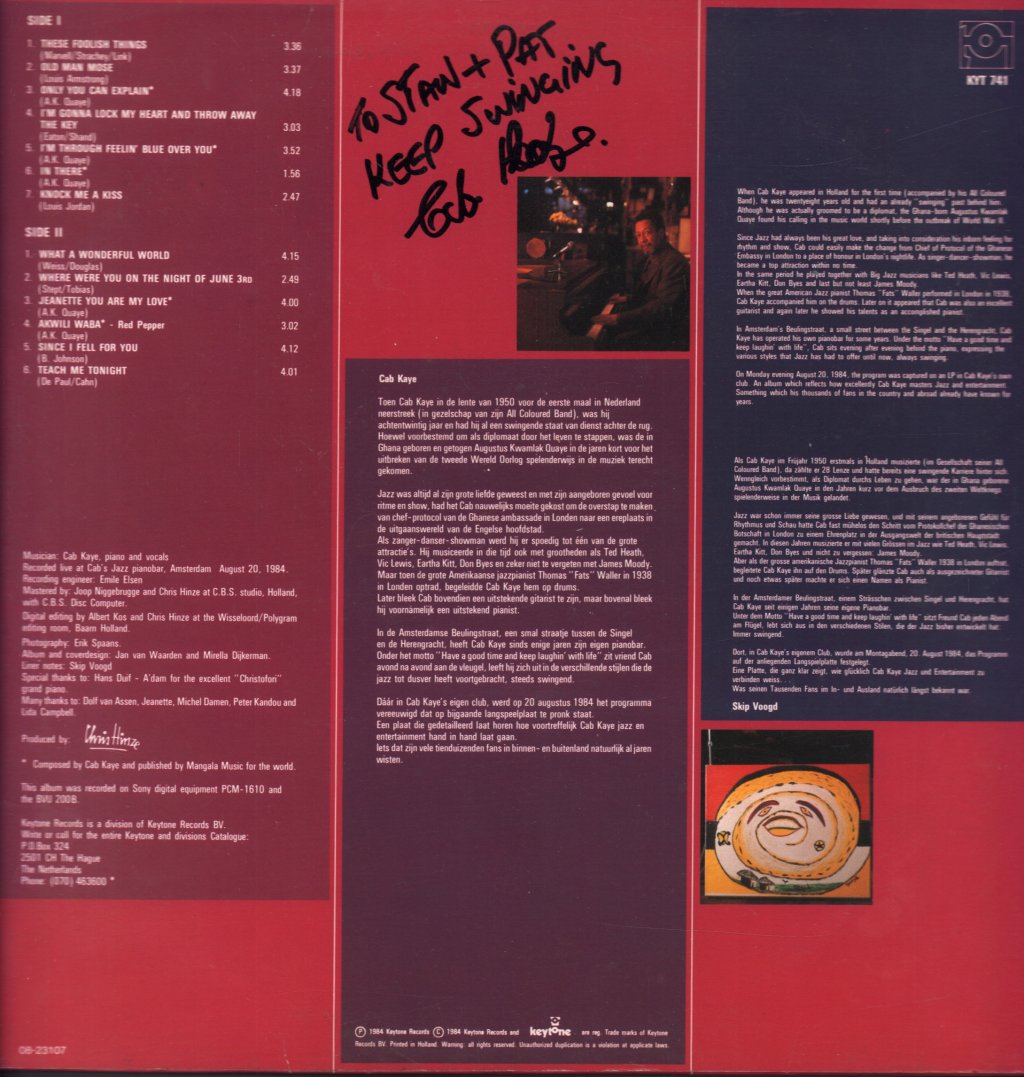 Cab Kaye - Key - Lp