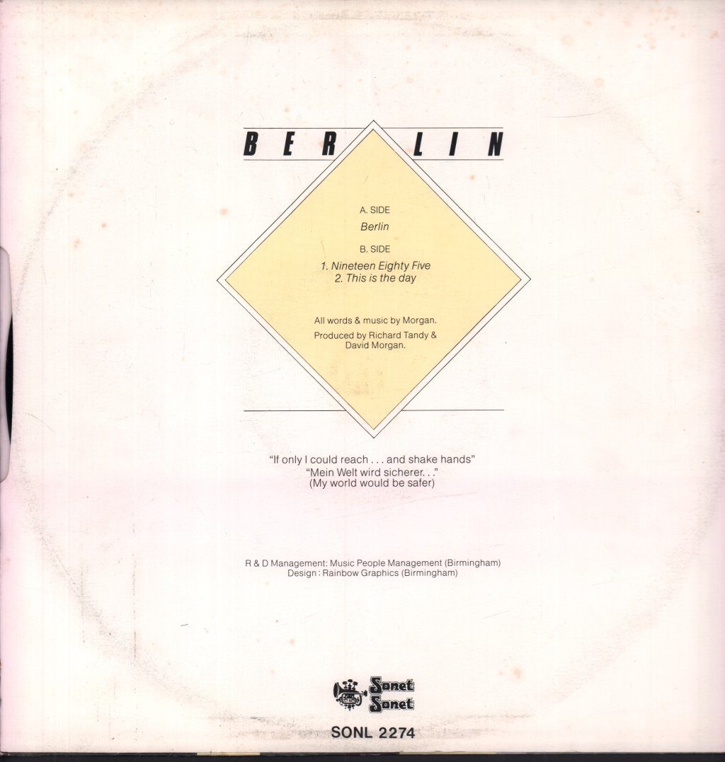 R&D (Richard Tandy Dave Morgan) - Berlin - 12 Inch