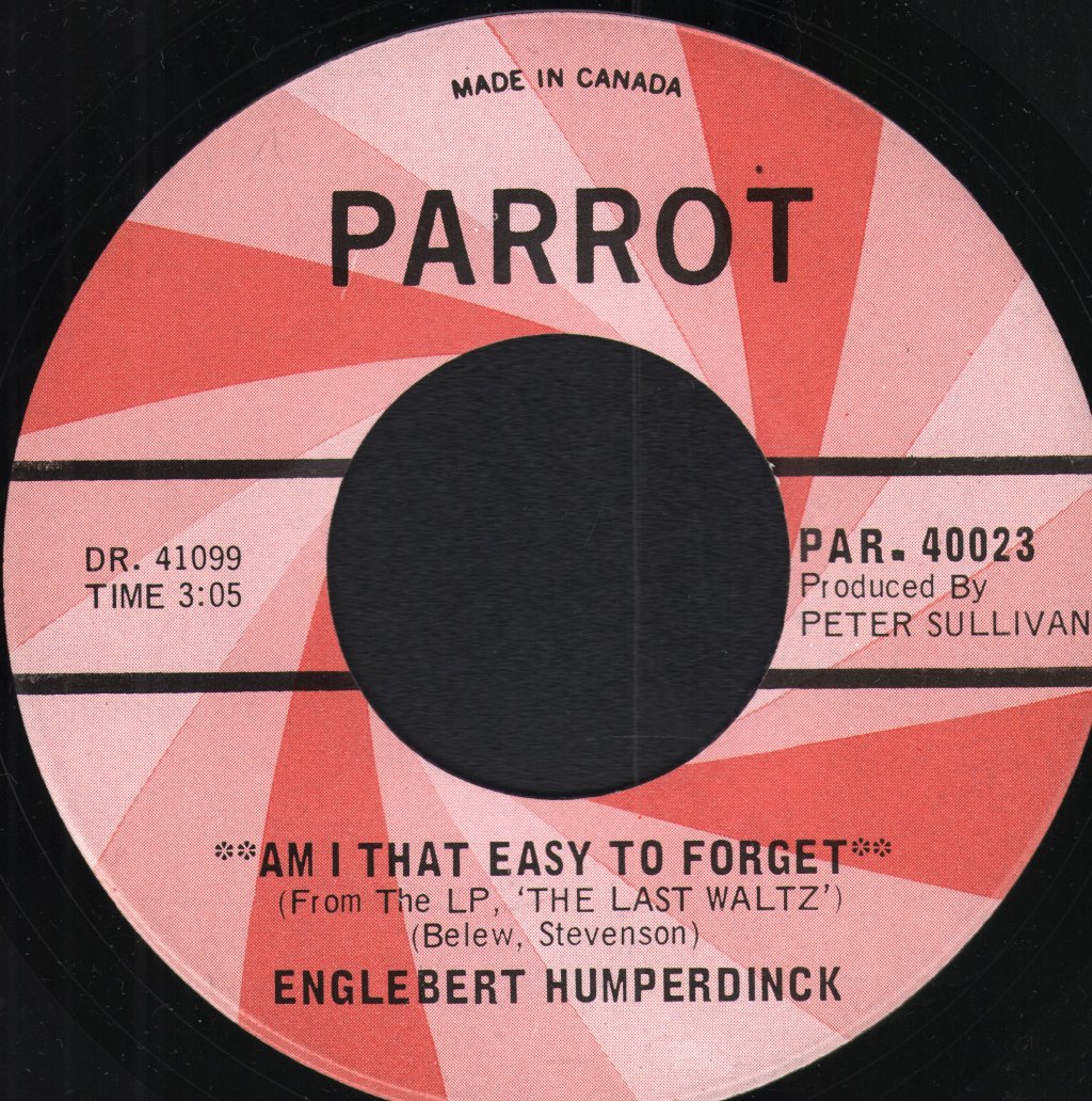 Engelbert Humperdinck - Am I That Easy To Forget - 7 Inch