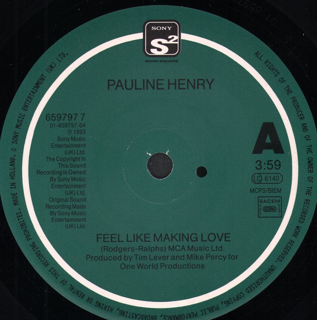 Pauline Henry - Feel Like Making Love - 7 Inch