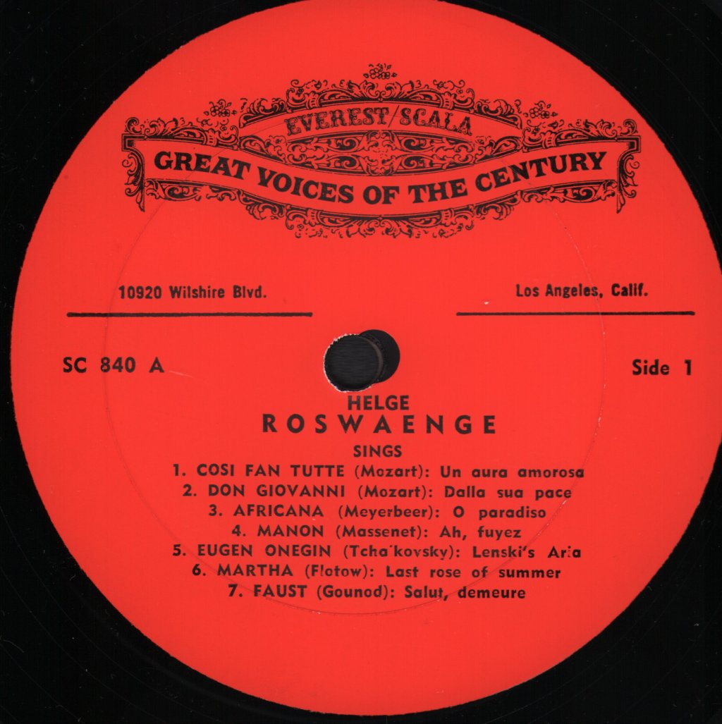Helge Roswaenge - Helge Roswaenge Sings - Lp