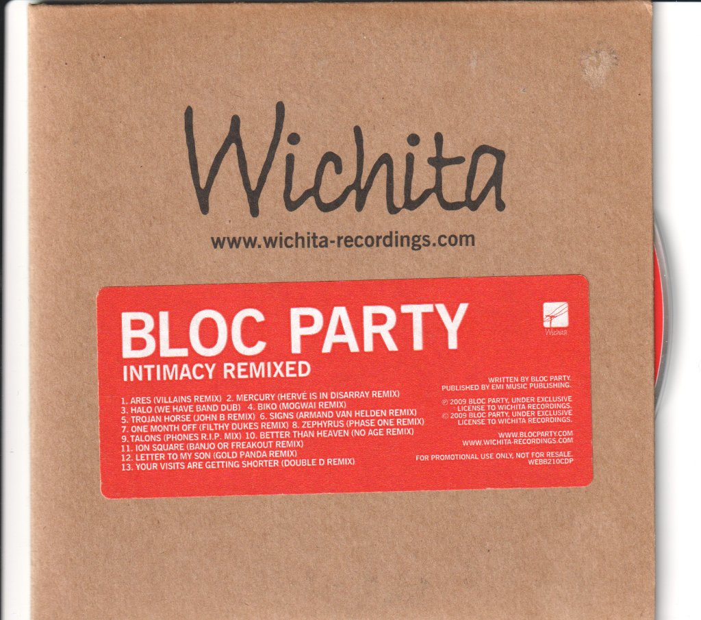 Bloc Party - Intimacy Remixed - Cd