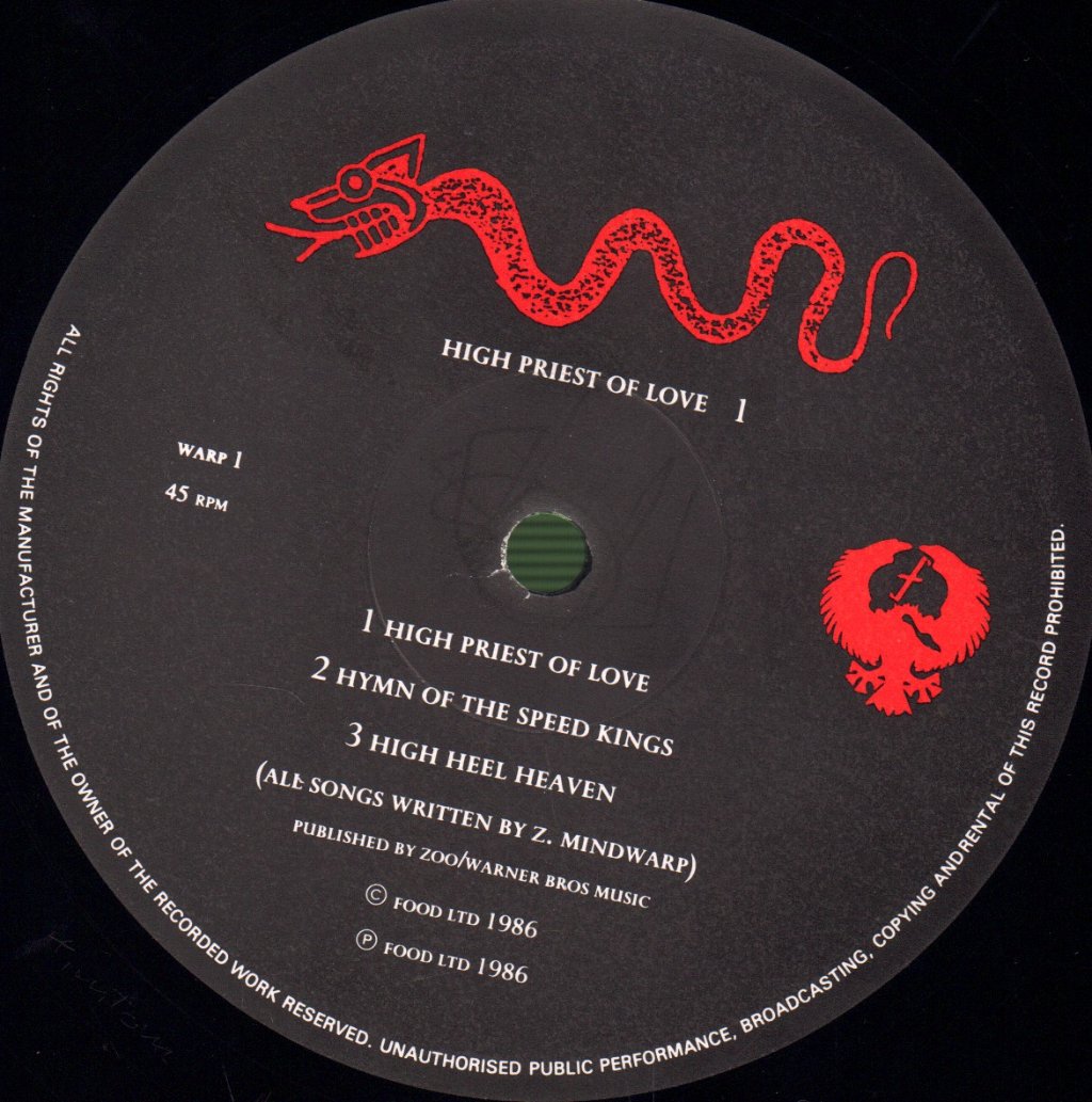 Zodiac Mindwarp And The Love Reaction - High Priest Of Love - Lp