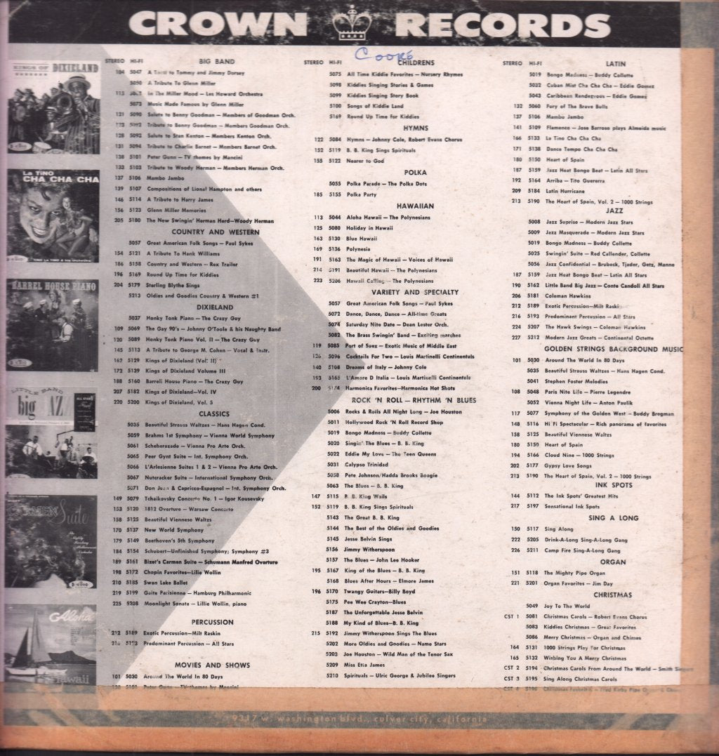 b.b. king and his orchestra - B.B. King Wails - Lp