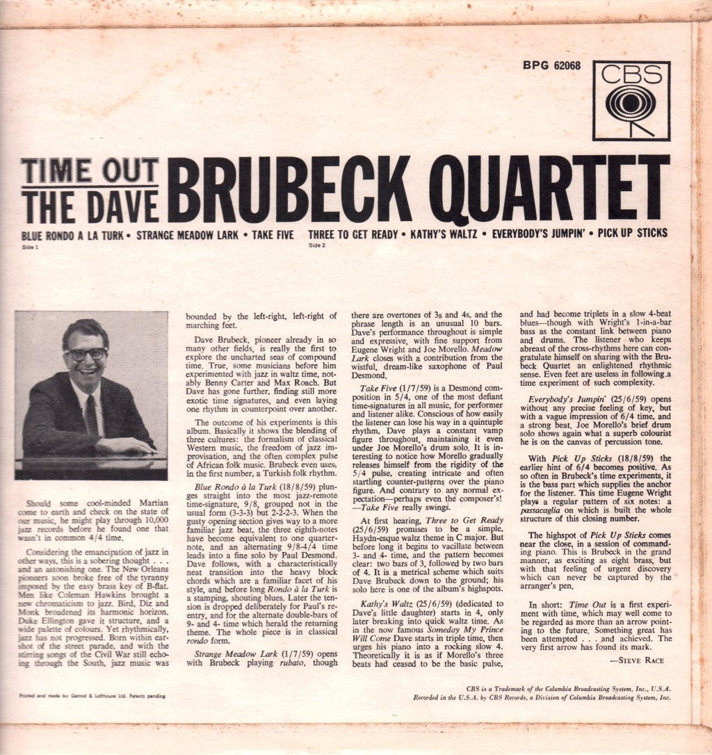 Dave Brubeck Quartet - Time Out - Lp