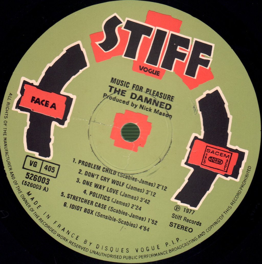 Damned - Music For Pleasure - Lp