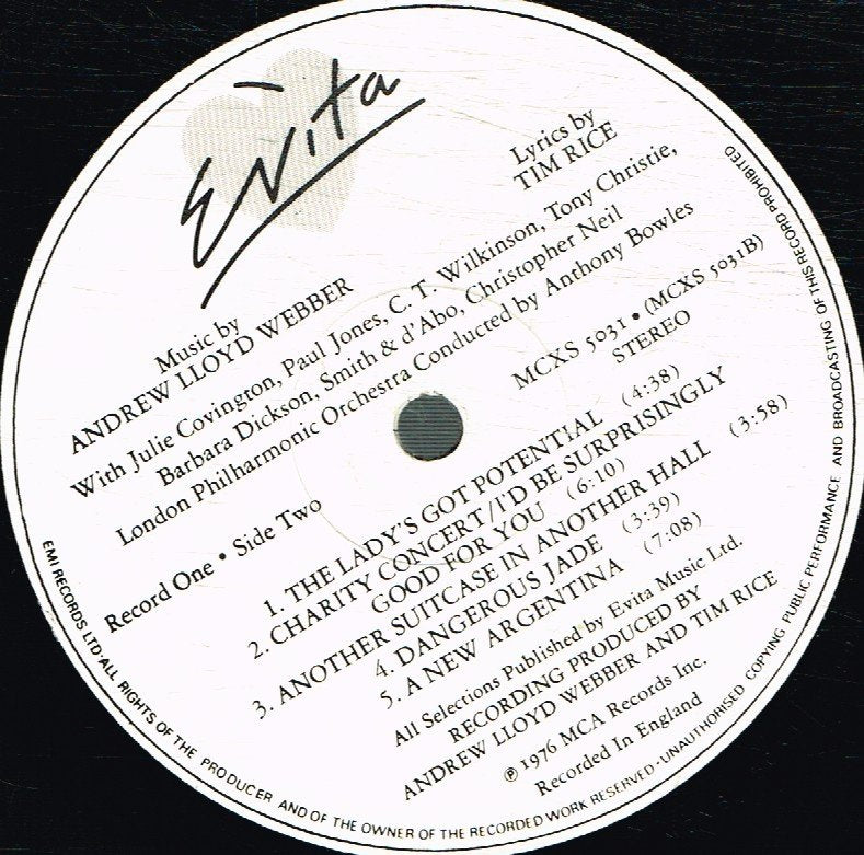 Andrew Lloyd Webber - Evita (Soundtrack) - Double Lp