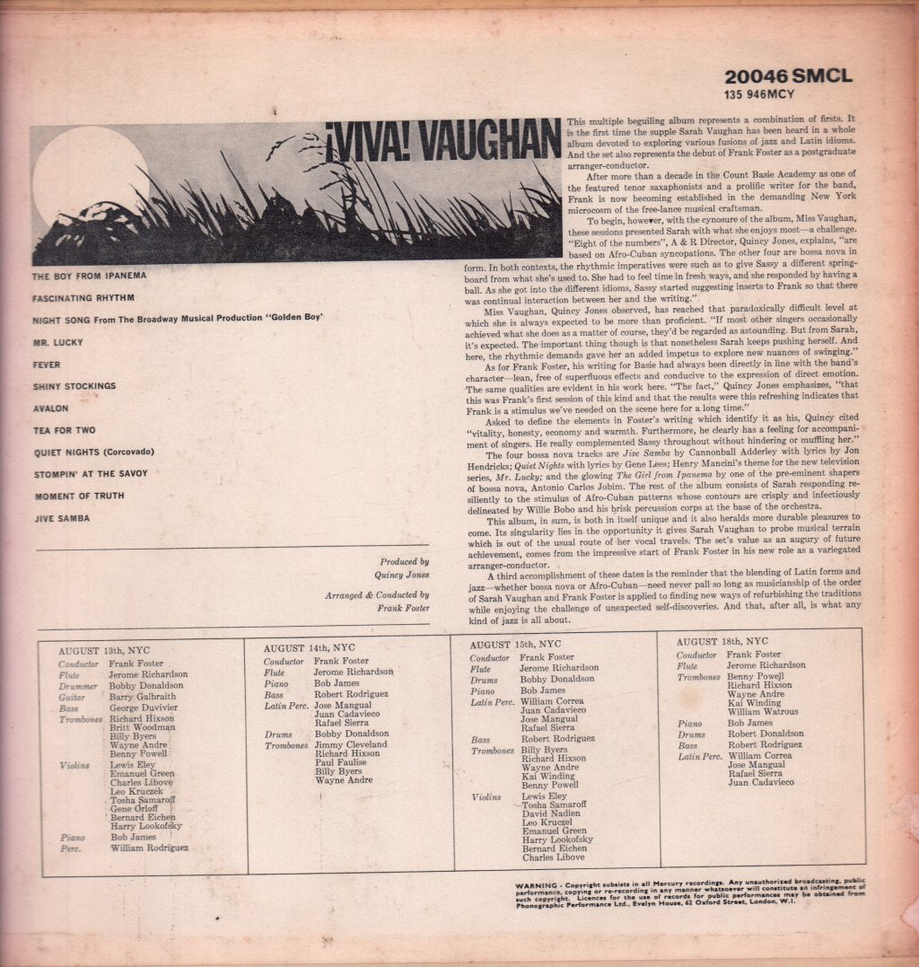 Sarah Vaughan - Viva! - Lp
