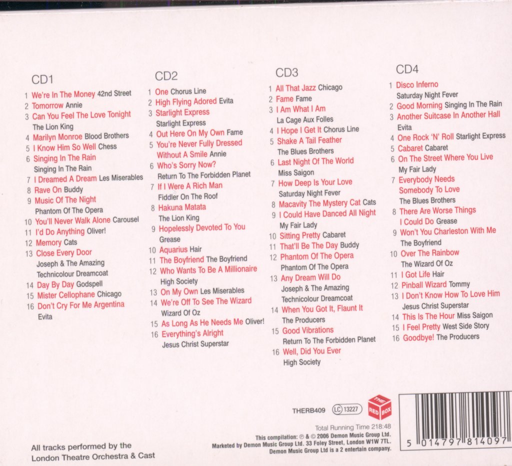 London Theatre Orchestra And Cast - Musicals - The Ultimate Collection - Cd Set