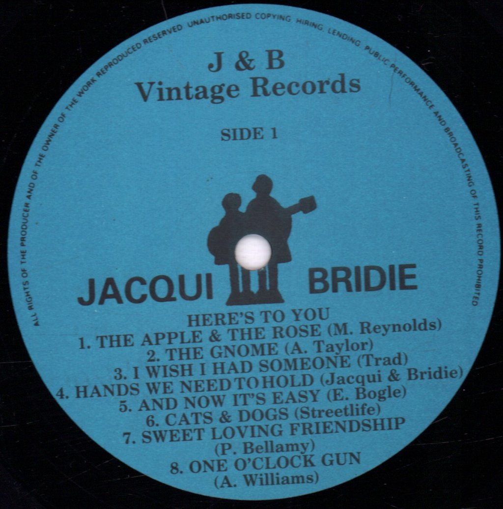 Jacqui And Bridie - Here's To You - Lp