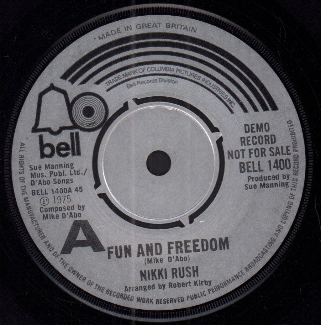 Nikki Rush - Fun And Freedom - 7 Inch