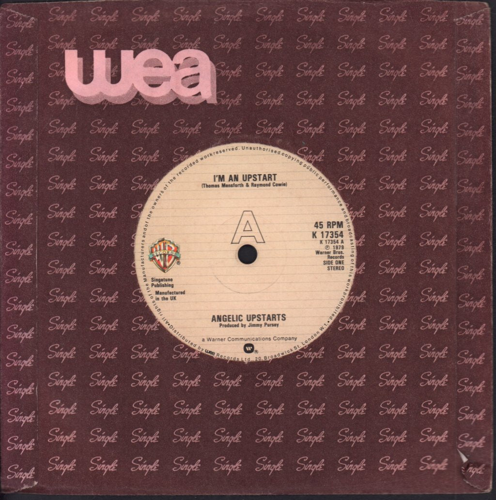 Angelic Upstarts - I'm An Upstart - 7 Inch