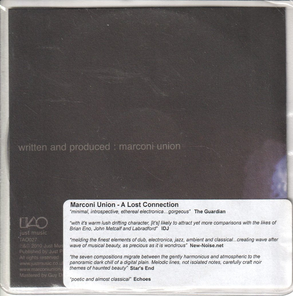 Marconi Union - A Lost Connection - Cdr