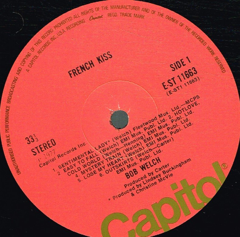 Bob Welch - French Kiss - Lp