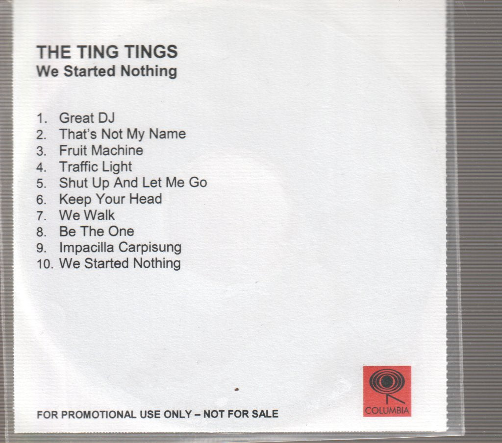 Ting Tings - We Started Nothing - Cdr