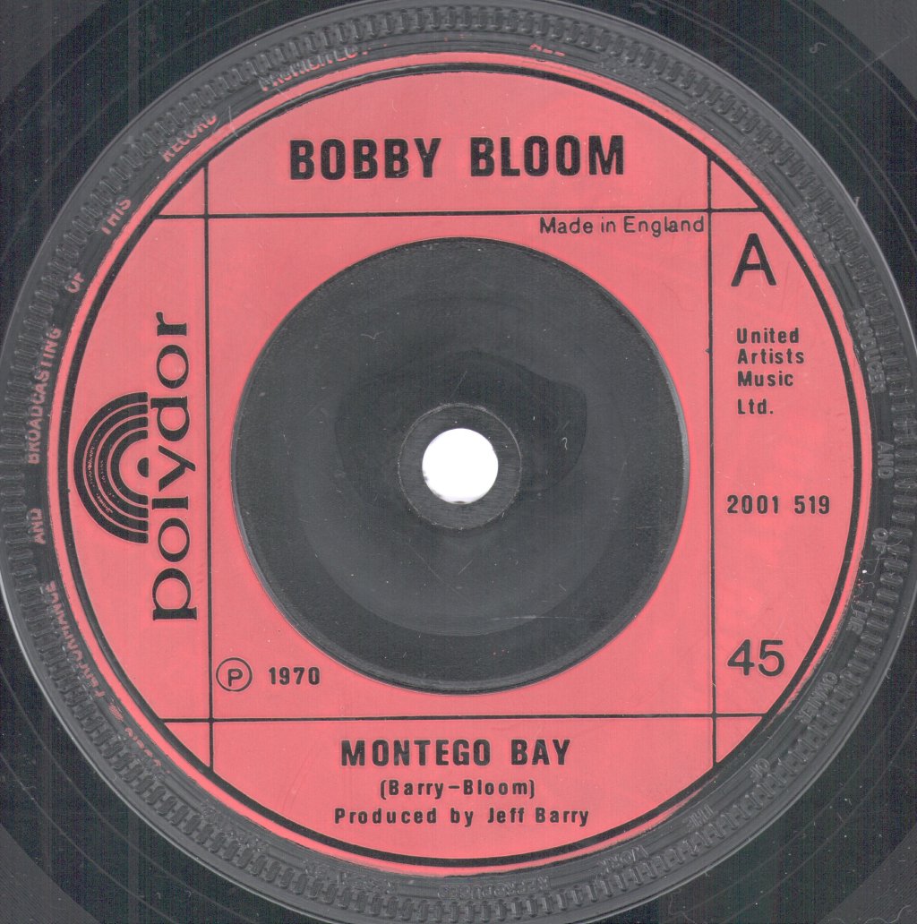 Bobby Bloom - Montego Bay - 7 Inch