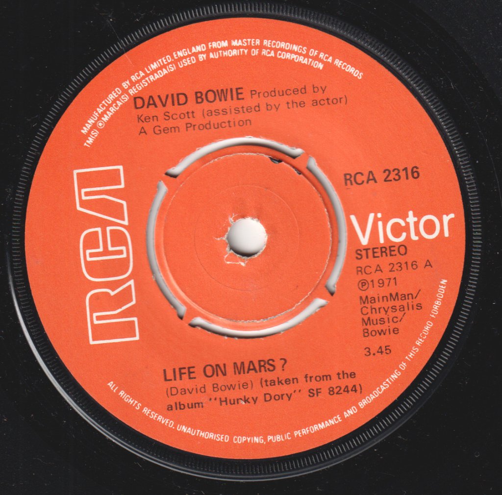 David Bowie - Life On Mars - 7 Inch