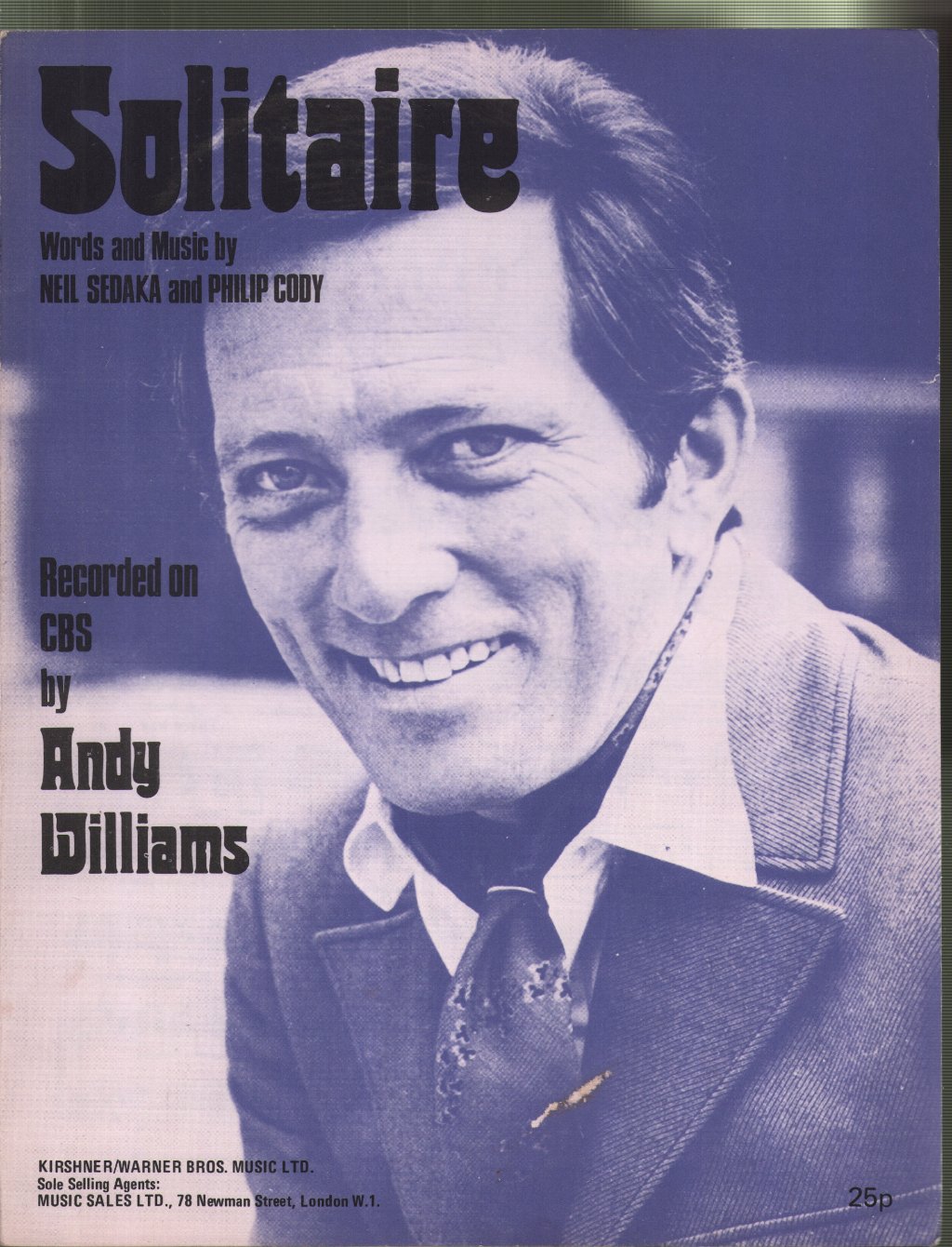 Andy Williams - Solitaire - Sheet Music