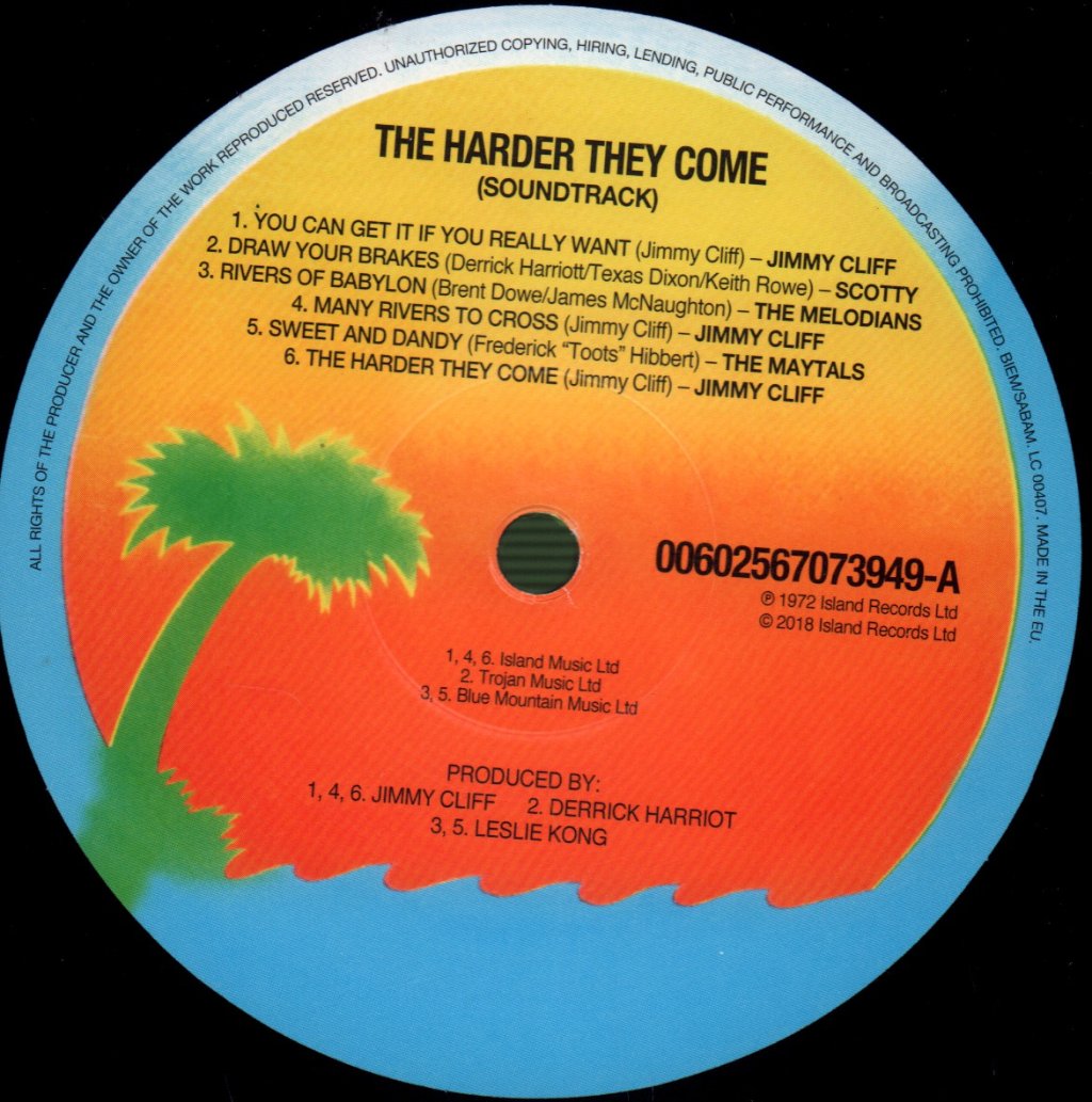 Various Artists - Harder They Come (Original Soundtrack Recording) - Lp