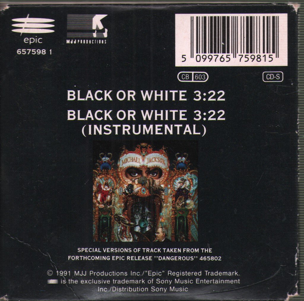 Michael Jackson - Black Or White - Cd