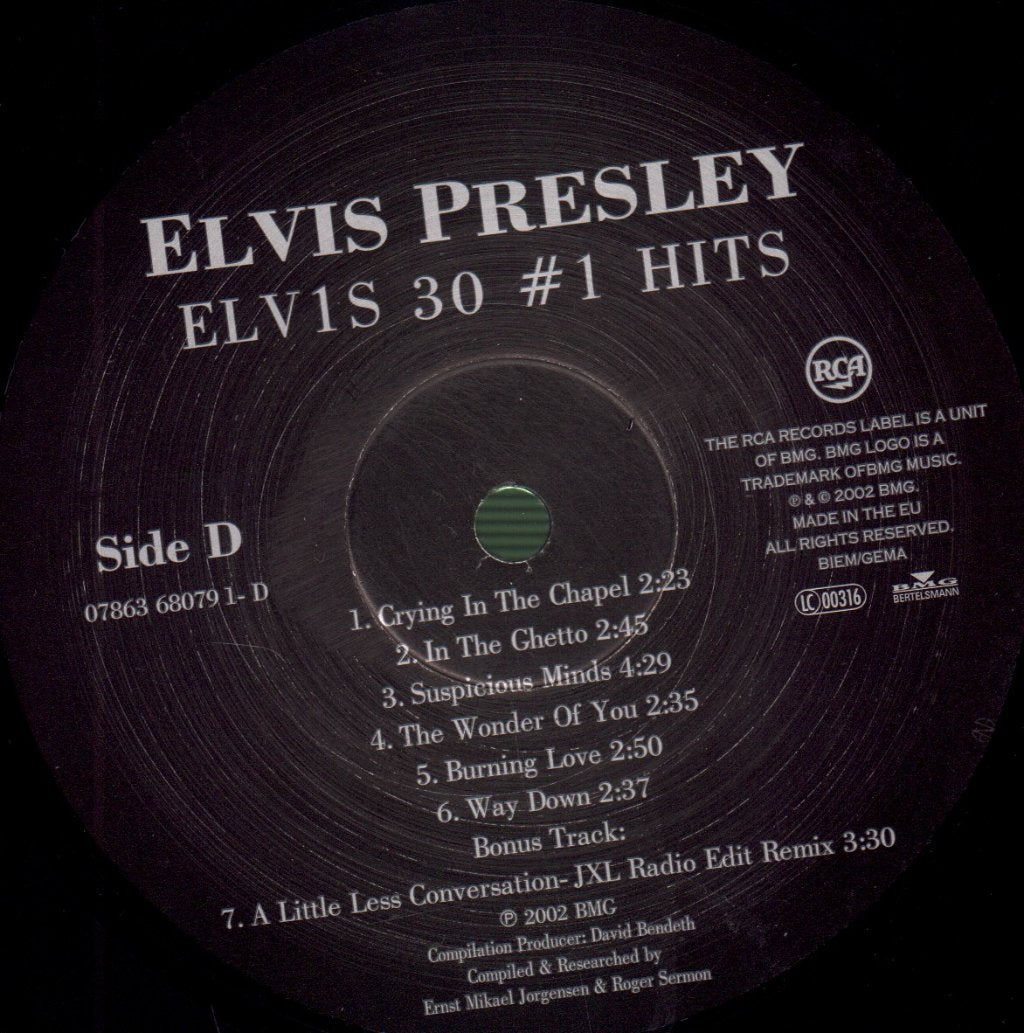 Elvis Presley - 30 #1 Hits - Double Lp