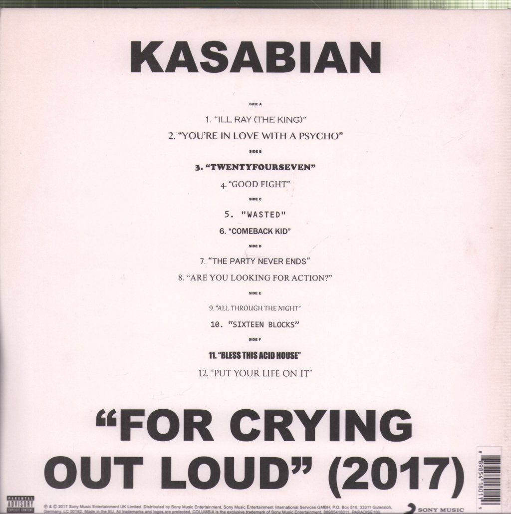 Kasabian - For Crying Out Loud (2017) - Cd