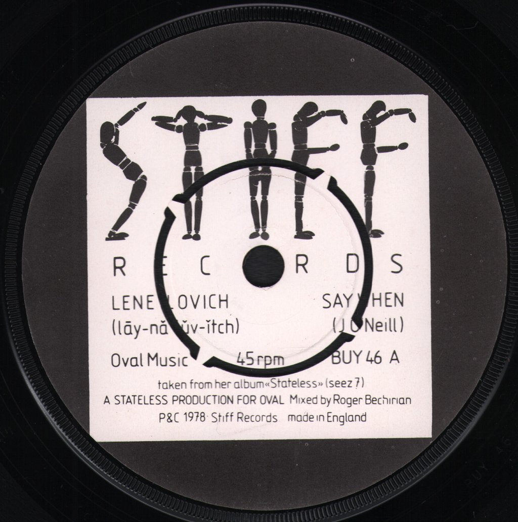 Lene Lovich - Say When - 7 Inch