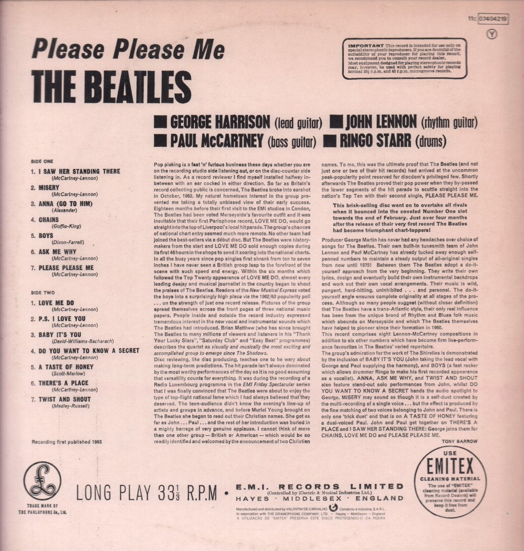 Beatles - Please Please Me - Lp
