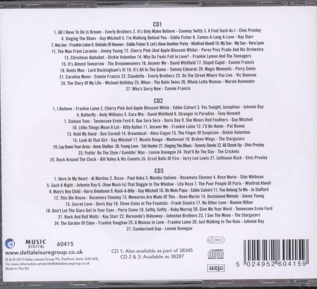 Various Artists - Greatest Hits Of The 50's - Cd Set