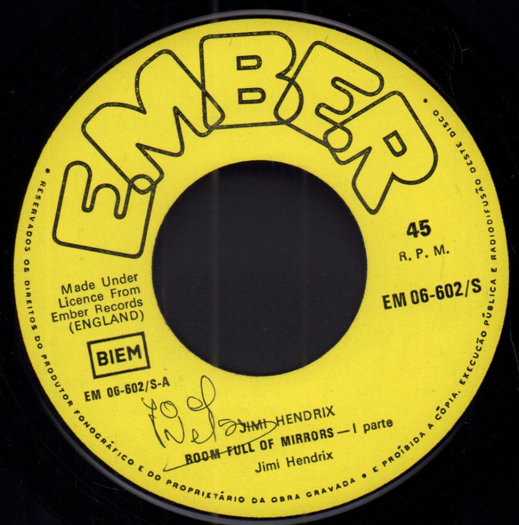 Jimi Hendrix - Room Full Of Mirrors - 7 Inch
