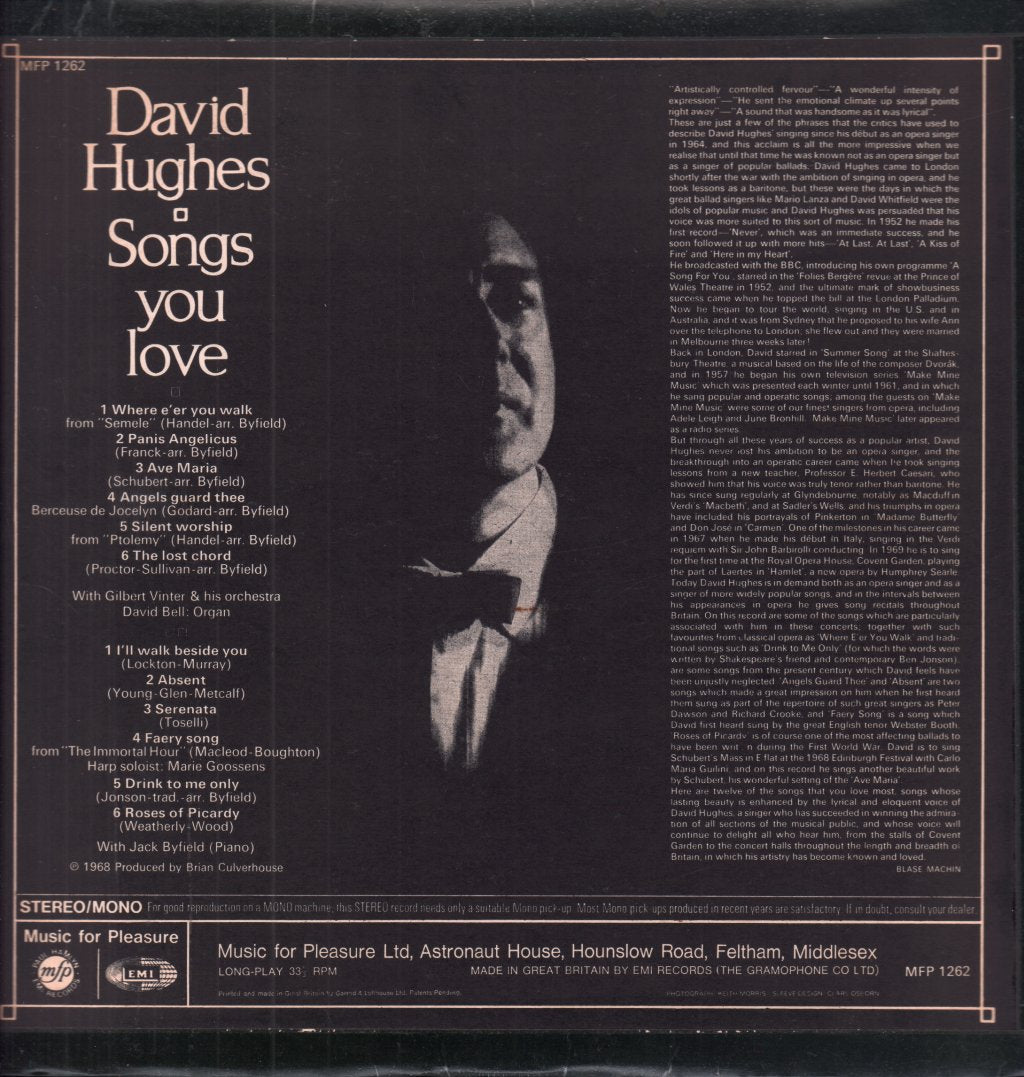 David Hughes - Sings Songs You Love - Lp