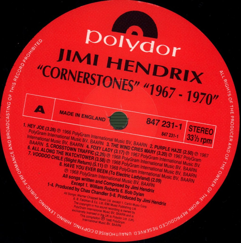 Jimi Hendrix - Cornerstones 1967 - 1970 - Lp