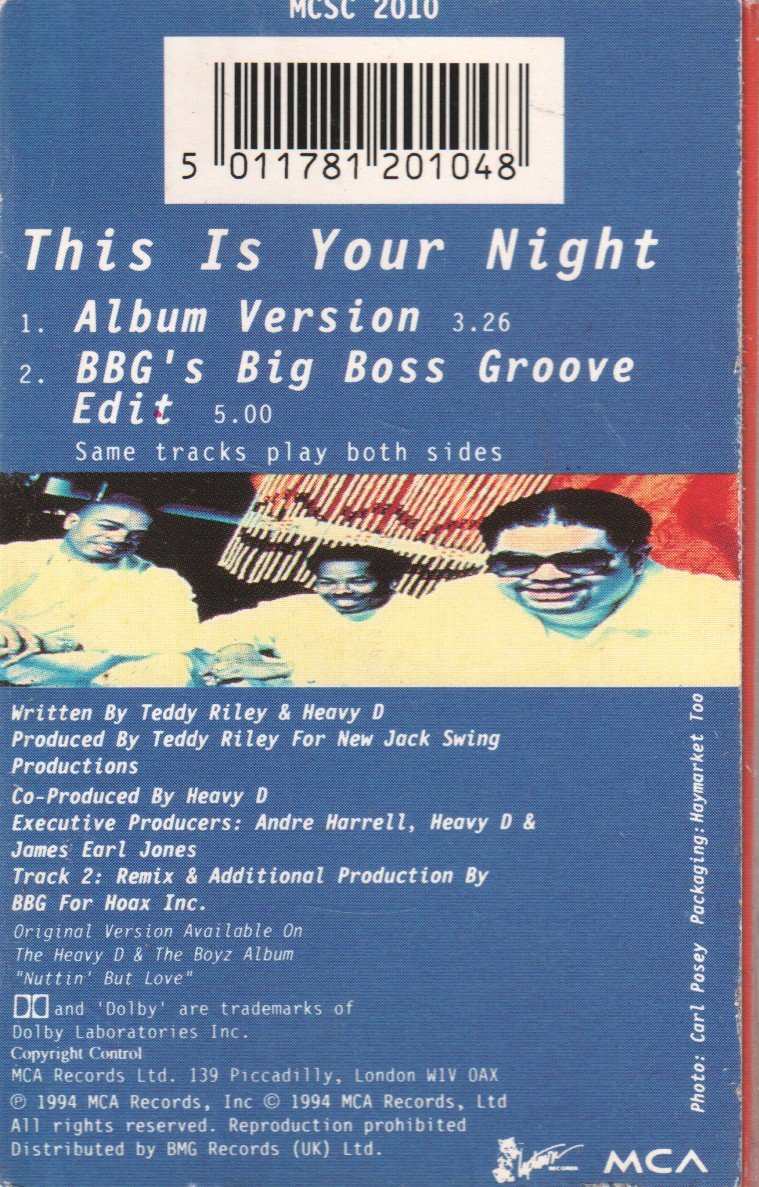Heavy D And The Boyz - This Is Your Night - Cassette