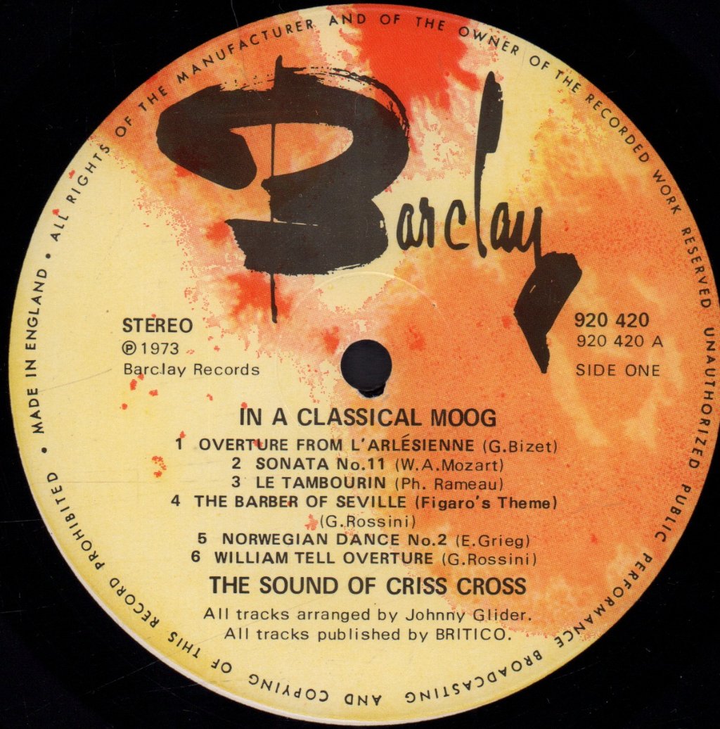 Sound Of Criss Cross - In A Classical Moog - Lp