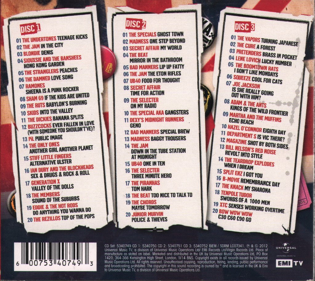 Various Artists - Teenage Kicks 1977-1981 - The Music That Changed Everything - Cd Set
