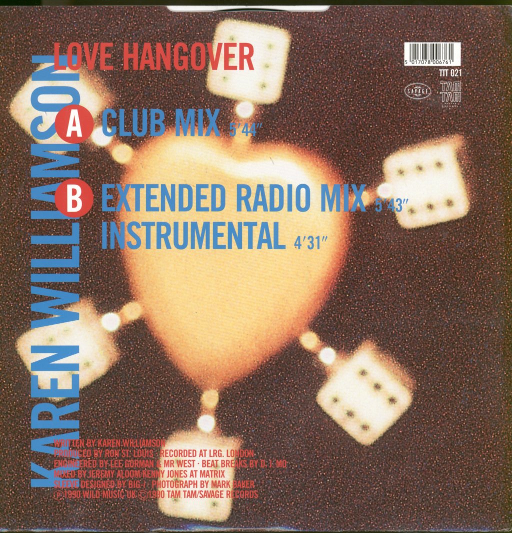 Karen Williamson - Love Hangover - 12 Inch