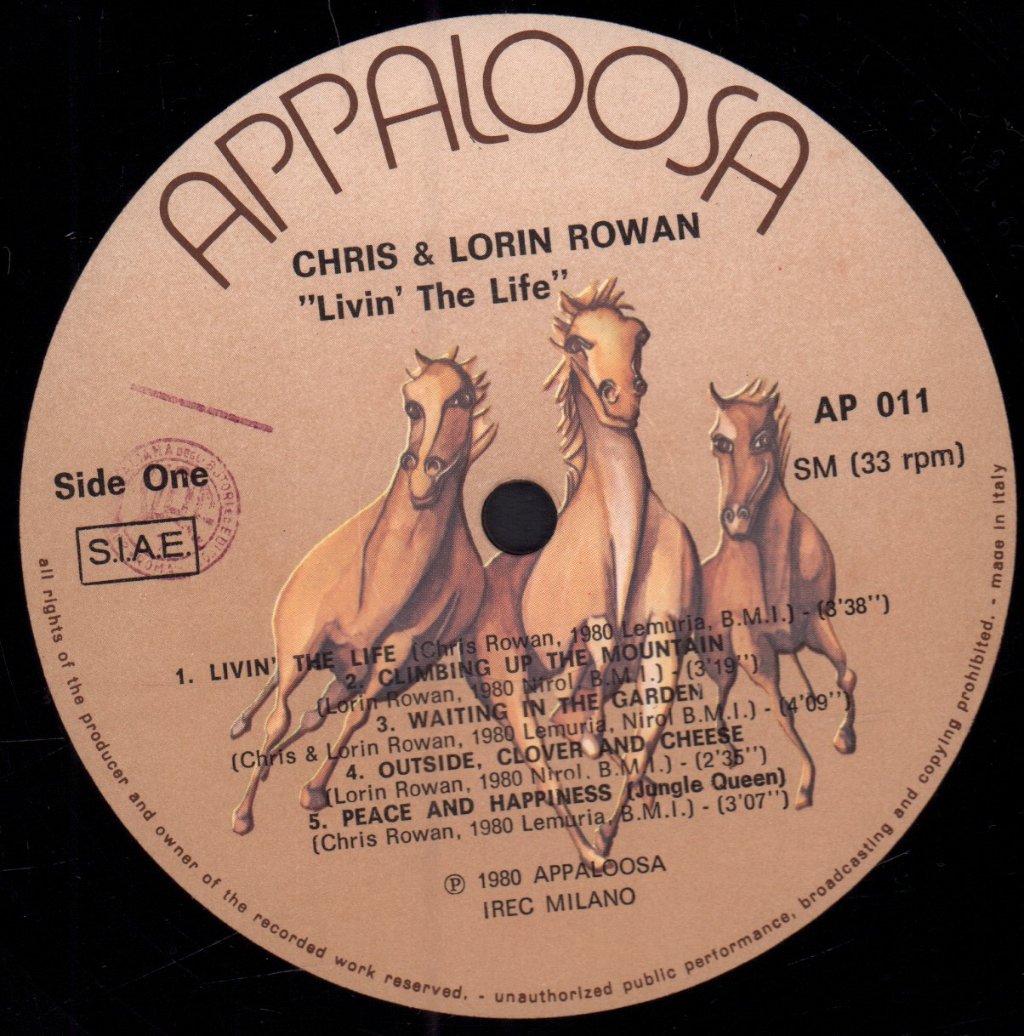 Chris And Lorin Rowan - Livin' The Life - Lp