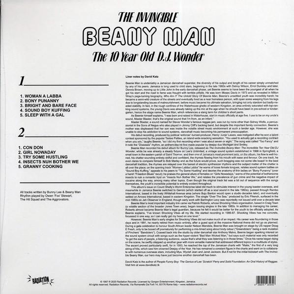 Beenie Man - Invincible Beany Man (The 10 Year Old D.J. Wonder) - Lp