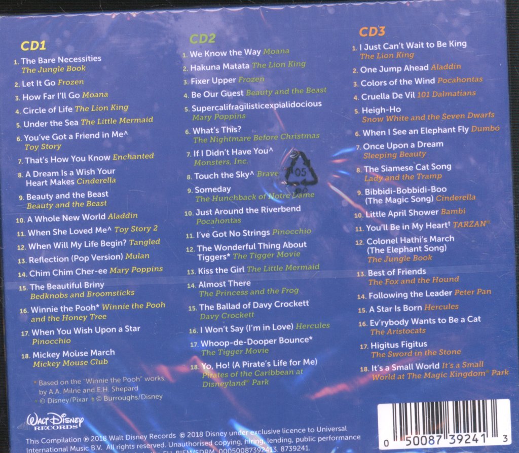 Various Artists - Ultimate Disney: A Magical Collection Of All Time Disney Favourites - Triple Cd