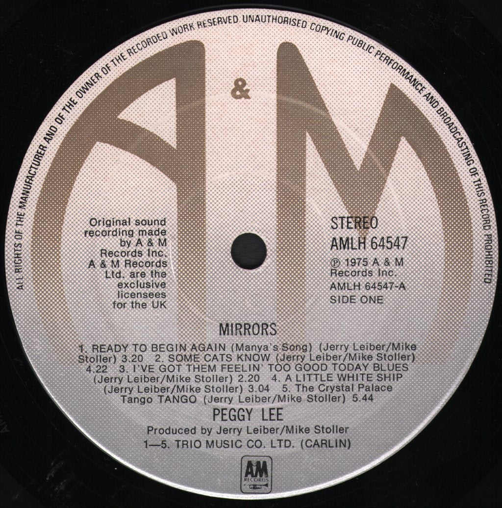 Peggy Lee - Mirrors - Lp