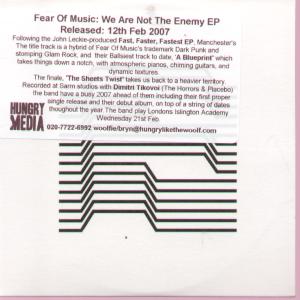Fear Of Music - We Are Not The Enemy - Cdr